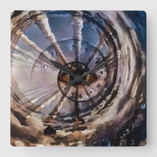 Guds öga och spiral fyrkantig klocka (Framsida)