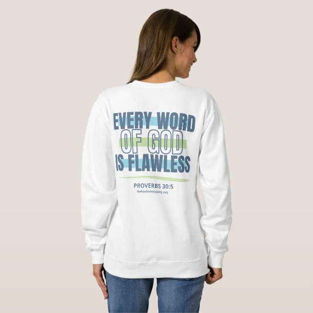 Guds ord är Flegless Sweatshirt T Shirt (Hel baksida)