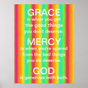 Guds påminnelse: "God regnbåge Grace och Mercy of  Poster