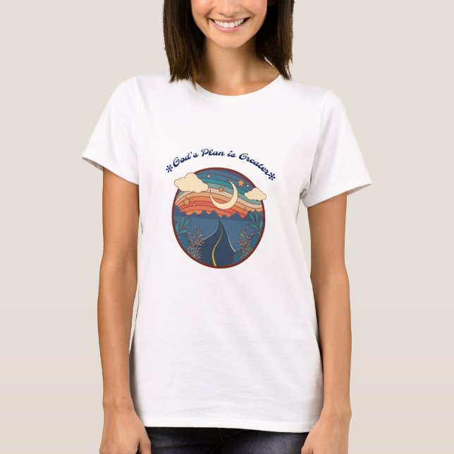 Guds Plan är Större T Shirt (Framsida)