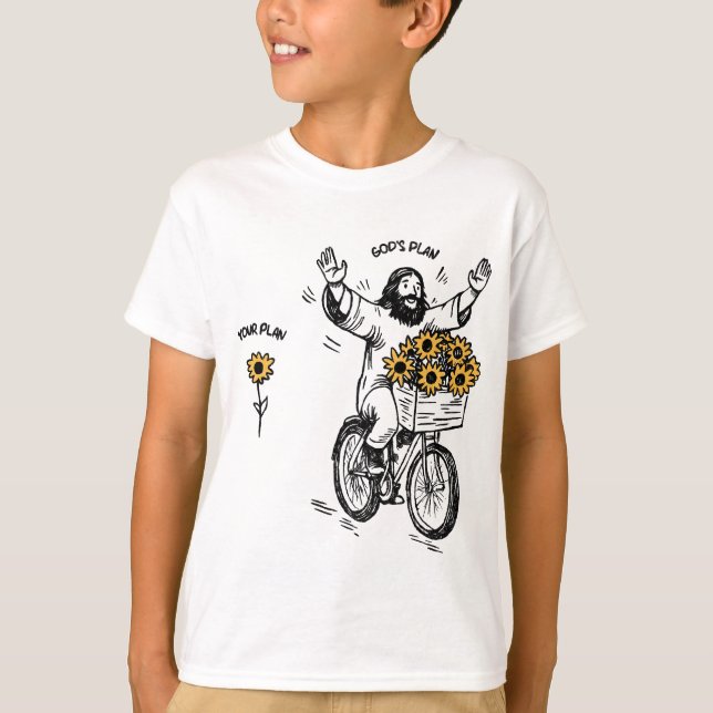 Guds plan jämfört med er plan t shirt (Framsida)