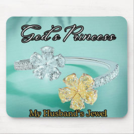 Guds prinsessan Bling Light Turquise Mouse Pad Musmatta