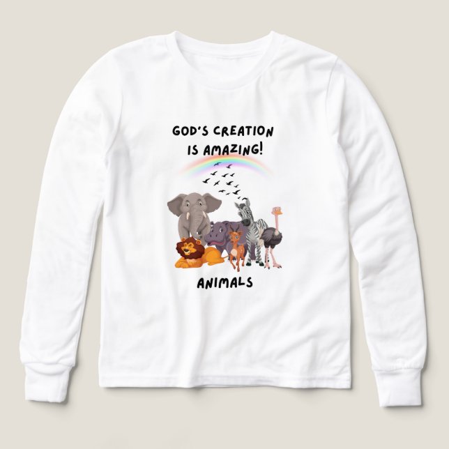 Guds Skapelse Djur T Shirt (Design framsida)