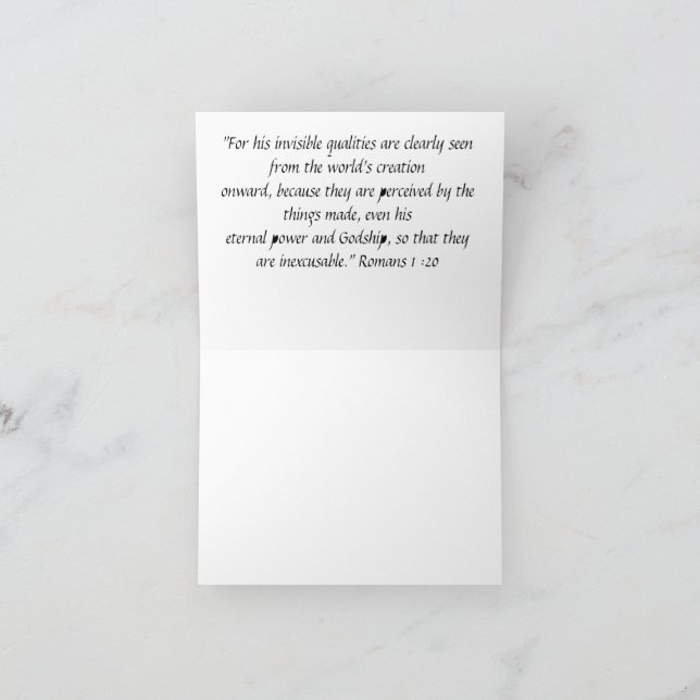 "Guds skapelse" Kort (Inuti)