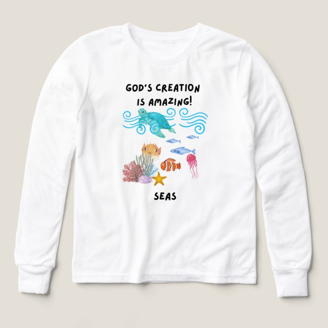 Guds skapelse under havet t shirt (Design framsida)