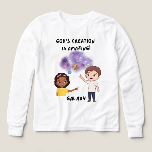 Guds skapelsegalaxi t shirt (Design framsida)