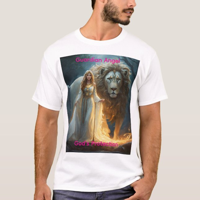 Guds skyddsängel kortärmad t-shirt (Framsida)