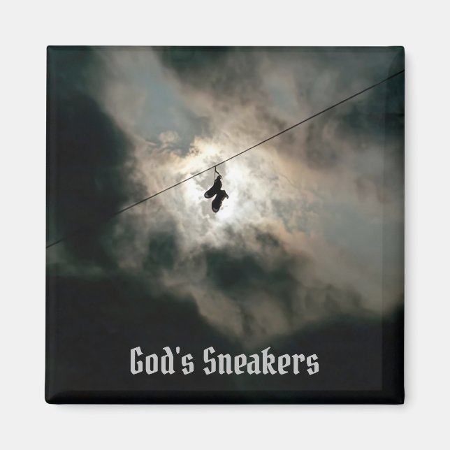 Guds Sneakers text Magnet (Framsidan)