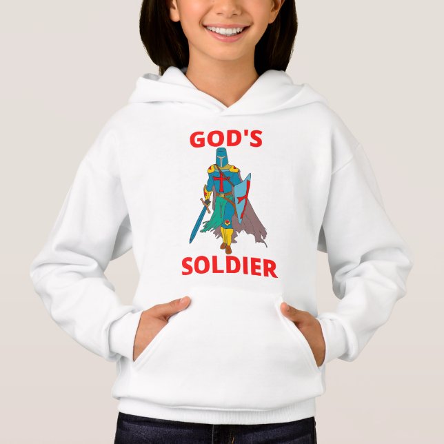 Guds soldat i Arm Girl T Shirt (Framsida)