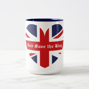 Guds spara Kung/Storbritanniens Flagga Två-Tonad Mugg