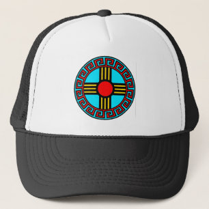 Guds symbol för new mexico och Native Zia Sol Keps