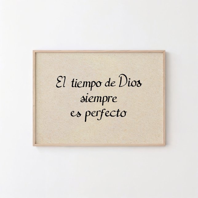 Guds Tid Är Alltid Perfekt Poster (Arte Cristiano - El tiempo de Dios siempre es perfecto)