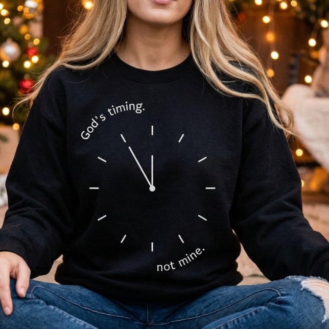 Guds Tidpunkt Inte Min Tro  Inspirerande T Shirt (God's Timing Not Mine Faith Inspirational Sweatshirt)