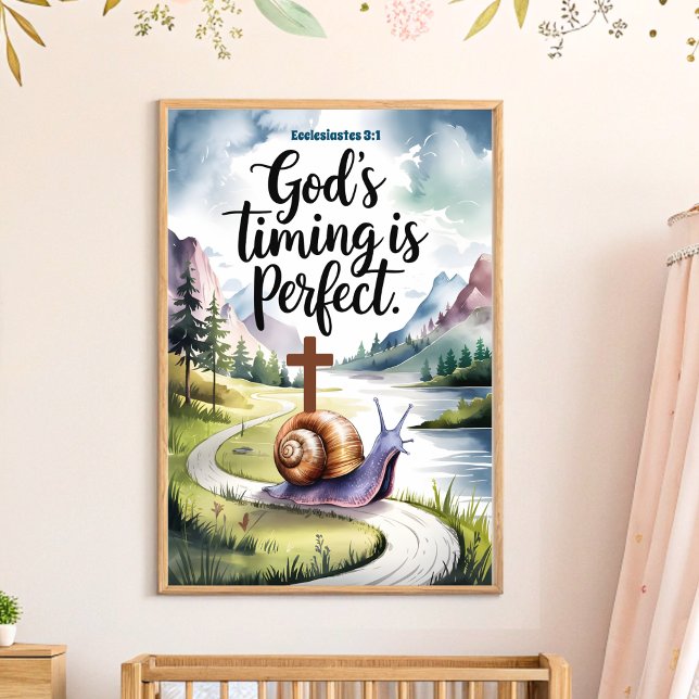 Guds tids Perfekt är Christian Nursery Wall Art Poster (Skapare uppladdad)
