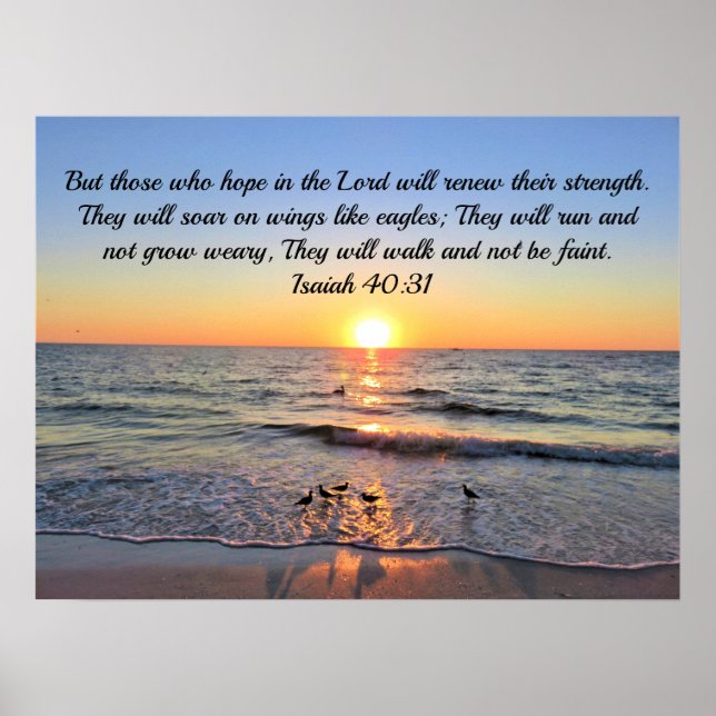 Guds välsignelse med Awe Inspiring Isaiah 40 Poster (Framsidan)