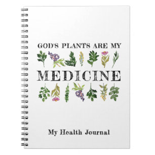 Guds Växter Är Min Medicin Hälsojournal Anteckningsbok