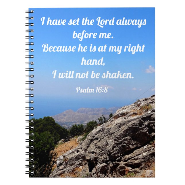 Guds View Christian Bible Verse Anteckningsbok (Framsidan)