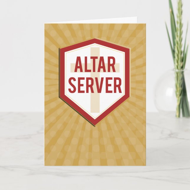 Gudson Altarserver Grattis Stjärnexplosion Kort (Framsida)