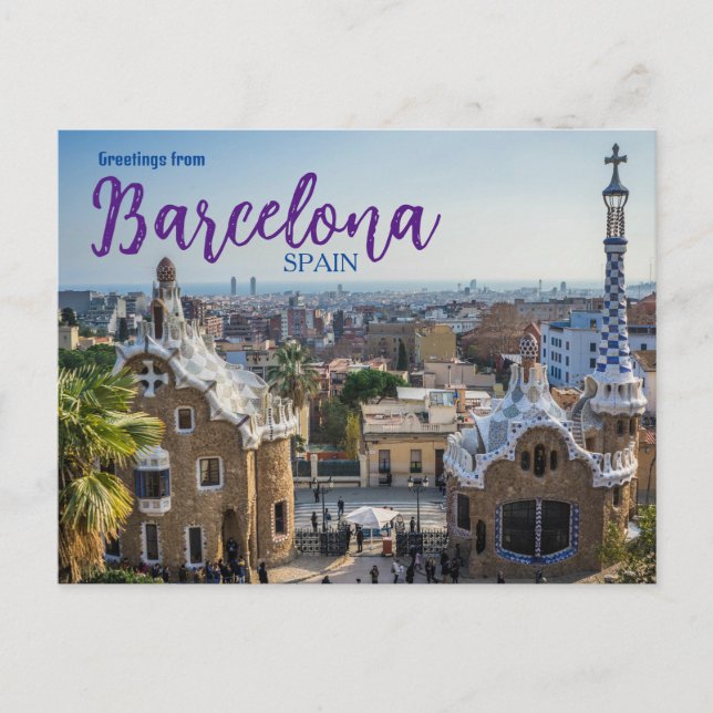 Guell Park Gaudi Barcelona Spanien  Vykort (Framsida)