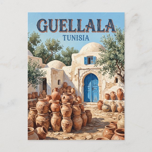 Guellala Tunisien Vykort (Framsida)