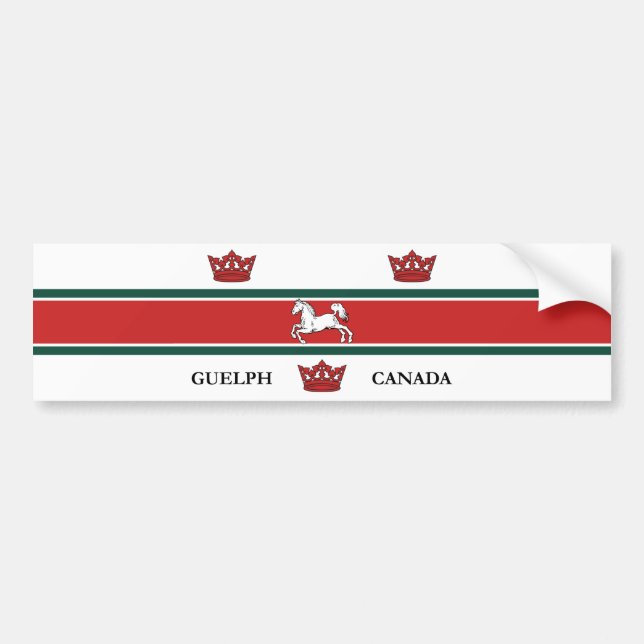 Guelph-Flagga (Ontario, Kanada) Bildekal (Framsidan)