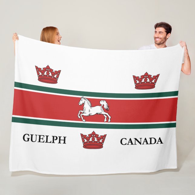 Guelph-flagga (Ontario, Kanada) Fleecefilt (På plats)