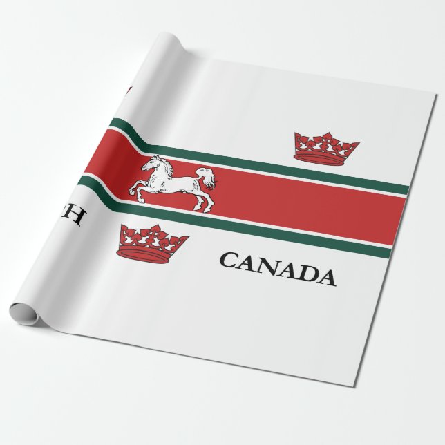 Guelph-flagga (Ontario, Kanada) Presentpapper (Utrullad)