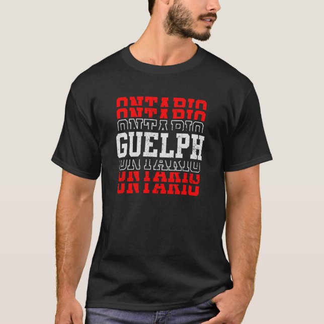 Guelph Ontario Canada Vacation Souvenir T Shirt (Framsida)