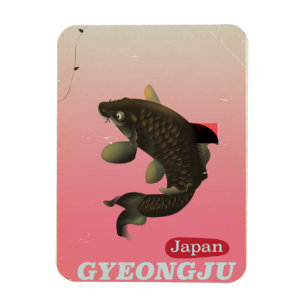 Gueongju Korea vintage stil reseaffisch Magnet