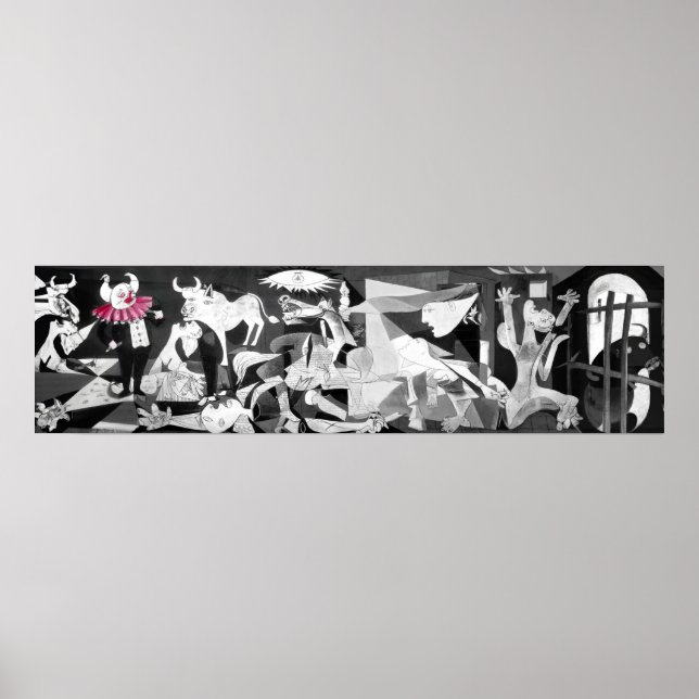 Guernica, förutom att det finns en Clown Poster (Framsidan)