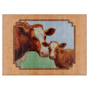 Guernsey Calf och Mor Cow Peach