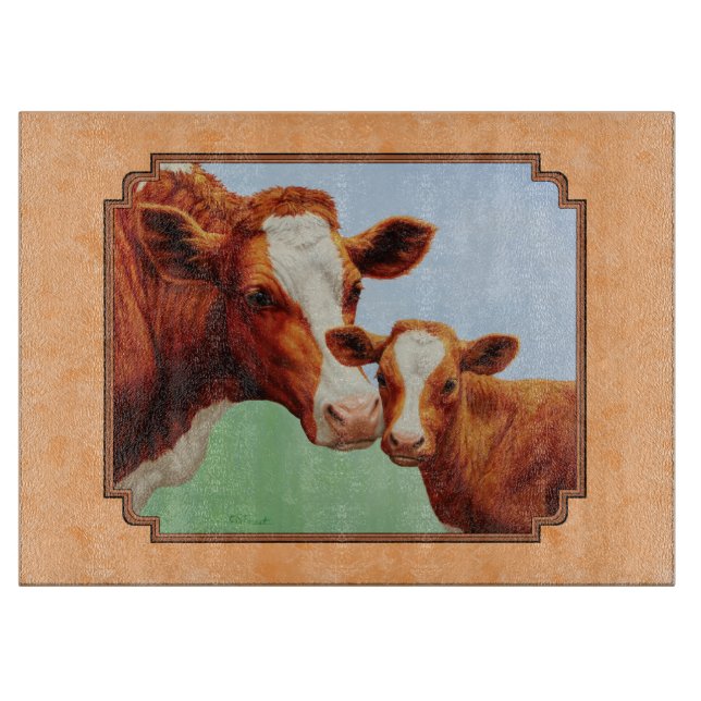 Guernsey Calf och Mor Cow Peach (Framsidan)