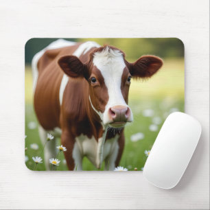 Guernsey Cow i Wildblomma Fält Musmatta