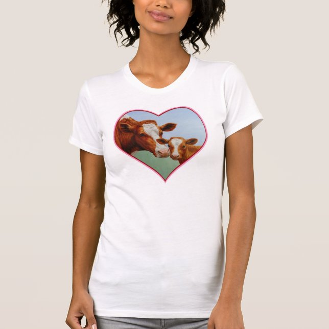 Guernsey Cow och Calf Vegan Tee (Framsida)