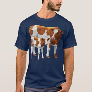 Guernsey Cow och Cute Calf T Shirt