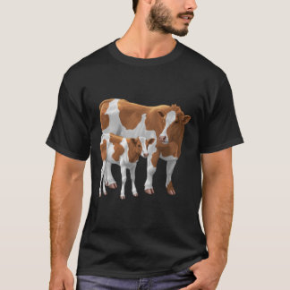 Guernsey Cow och Cute Calf T Shirt