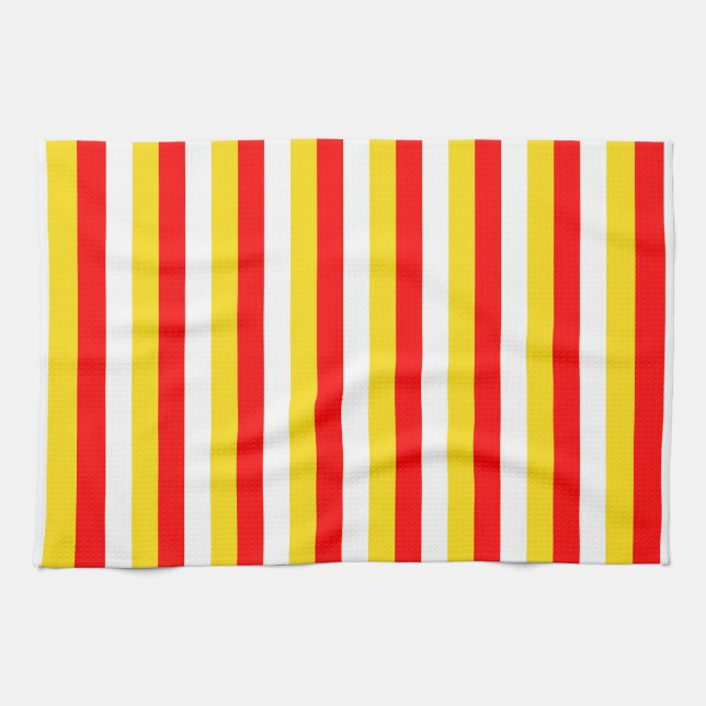 Guernsey flag stripes red yellow white pattern Nor Kökshandduk (Horisontell)