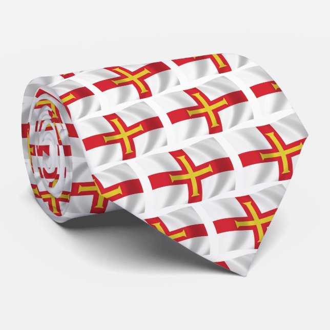 Guernsey Flagg Halsduk Slips (Rullad)