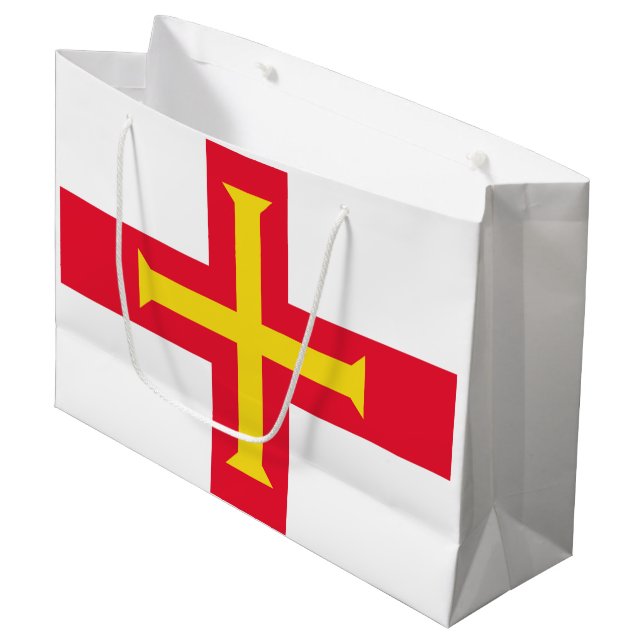Guernsey flagga (Framsidan Vinklad)