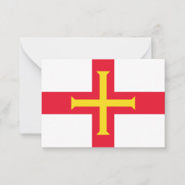 Guernsey flagga anteckningskort
