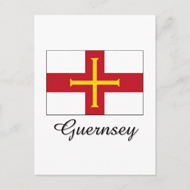 Guernsey Flagga Design Vykort (Framsida)