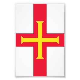 Guernsey flagga fototryck
