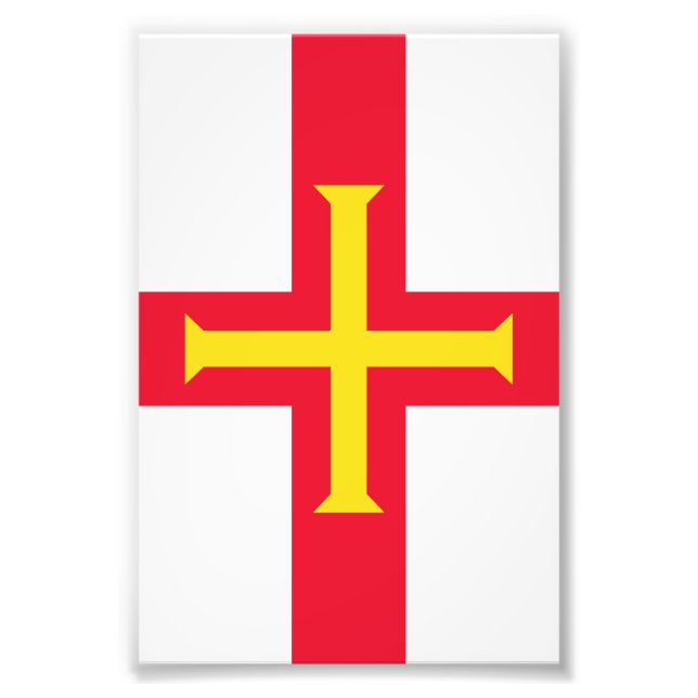 Guernsey flagga fototryck (Framsidan)