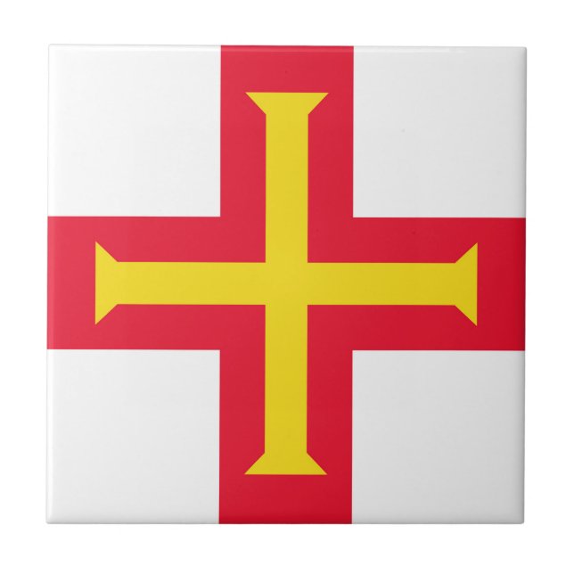 Guernsey flagga kakelplatta (Framsidan)