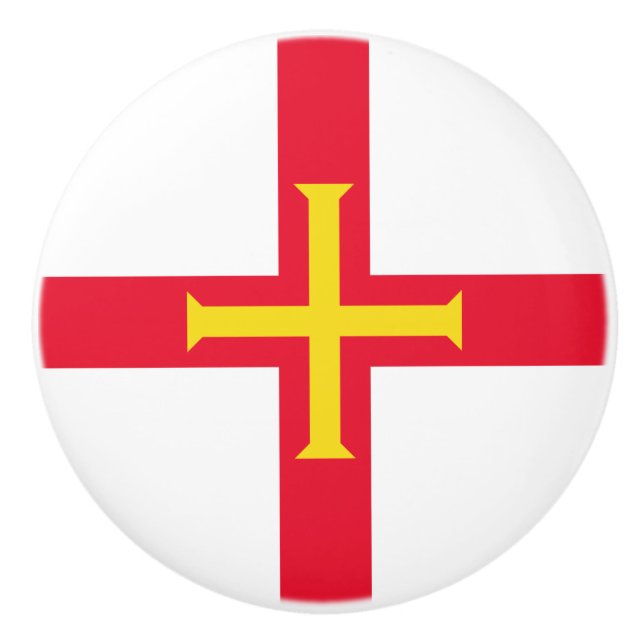 Guernsey Flagga Knopp (Framsidan)