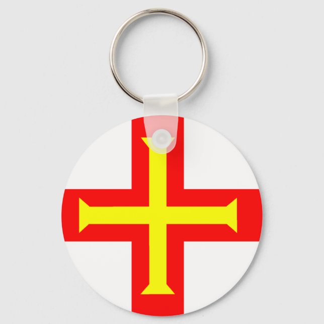 Guernsey-flagga Nyckelring (Framsida)