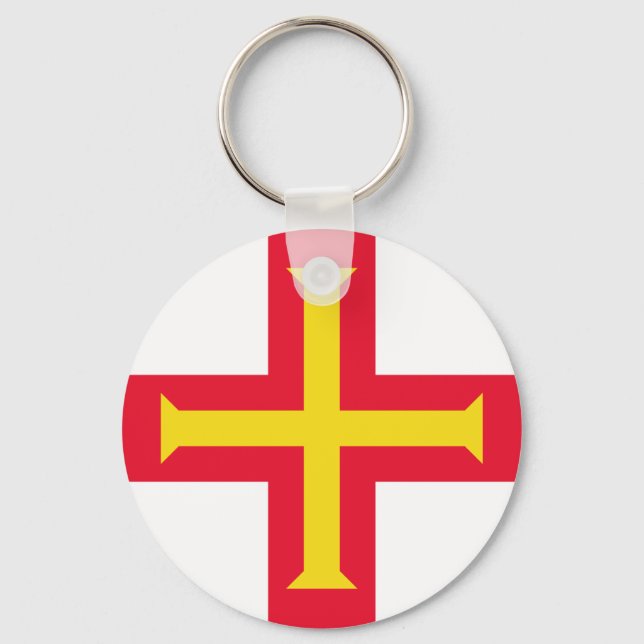 Guernsey-flagga Nyckelring (Framsida)