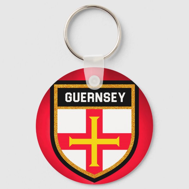Guernsey Flagga Nyckelring (Framsida)