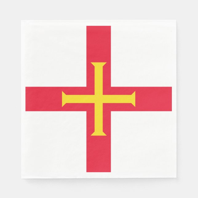 Guernsey Flagga Pappersservett (Framsidan)