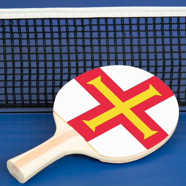 Guernsey flagga pingisracket (Insitu)